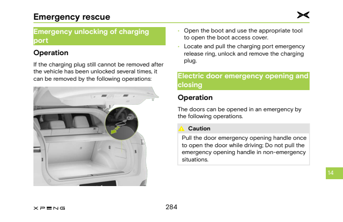 Earlier UK G6 right boot-trim service cover and charging-port release ring